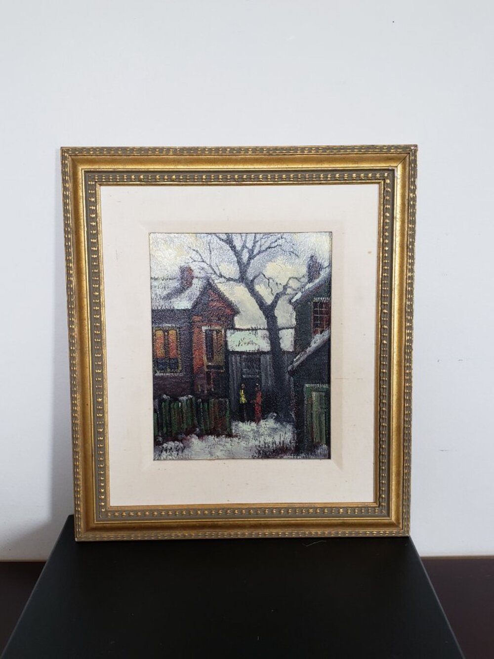 Untitled Cityscape by Canadian Artist Zoltan Nagy- oil on masonite 10" x 8"